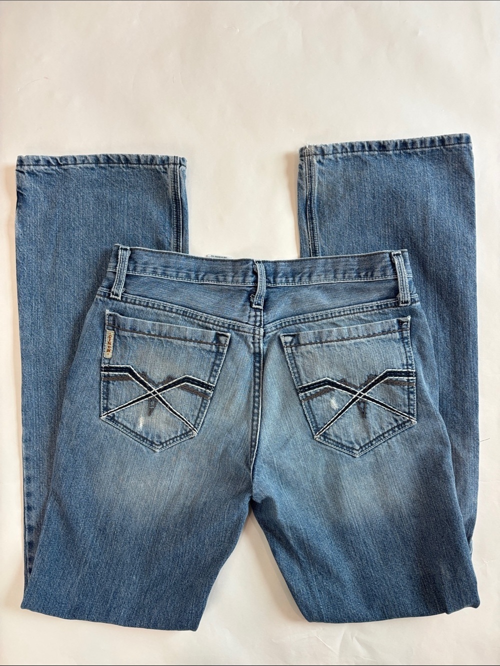 Cinch Ian 30x 34 Light Blue Relaxed Denim Jeans with Branded Trim